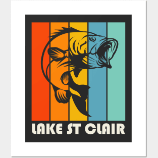 Fishing Lake St Clair Michigan Fish Posters and Art